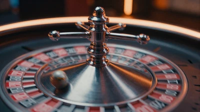 Drehendes Roulette-Rad mit Bewegungsunsch&auml;rfe und silbernem Ball - Vox Casino Speed Roulette