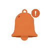 Benachrichtigungs-Glocken-Icon in Orange - Vox Casino Push-Benachrichtigungen Feature