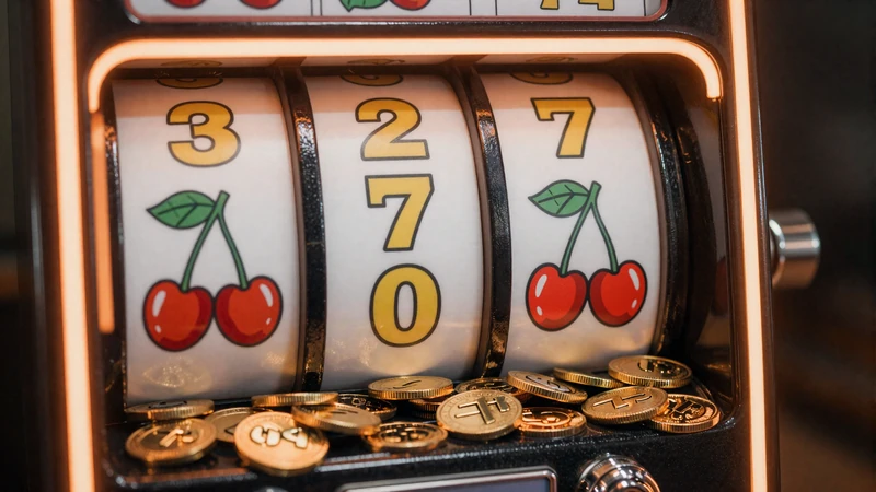 Klassischer Fr&uuml;chte-Slot mit Kirschen, Zitronen und Sieben auf drei Walzen im Retro-Look - Vox Casino Classic Slots Kategorie